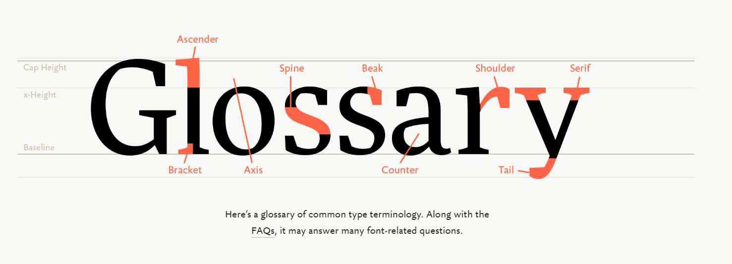 6 grandi risorse per la Tipografia web - Glossary